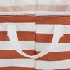 Design Imports Set of 2 Rectangle L 10.5 x 17.5 x 10 Pe Coated Cotton Poly Laundry Bins Stripe Cinnamon - 3 of 4
