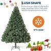Artificial Christmas Tree - 1450 Realistic Pine Tips w/Metal Stand for Living Room/Office - Green - 4 of 4