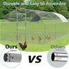 Large Metal Chicken Coop with Run, Walk-in Poultry Chicken Hen House with Waterproof Cover for Outdoor Backyard Farm - 4 of 4