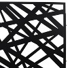 Grungis Matrix Metal Decorative Patio Screens,Freestanding Privacy Fence Panels in Random Stripes Pattern for Deck Balcony Patio,76" H×48" W - 3 of 4