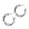 SHINE by Sterling Forever 1.75" Resin Flat Hoop Earrings - 3 of 4