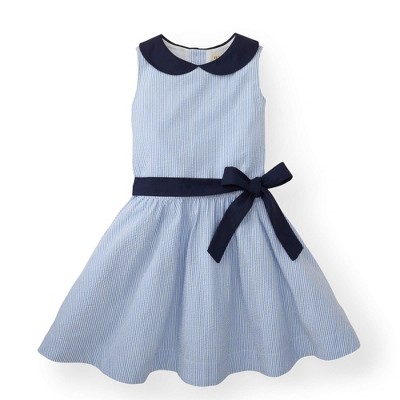 Hope & Henry Girls' Seersucker Peter Pan Collar Dress (blue, 18-24 ...