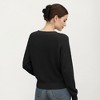 Anna-Kaci Women's Off-Shoulder Knit Sweater with Pointelle Sleeves and Relaxed Fit - 4 of 4