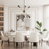 Modern Sputnik Chandelier 6-Light Black and Gold Mid Century Pendant Light for Dining Room - 4 of 4