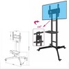 Mobile TV Stand for 32-65 Inch LCD LED Flat Curved Panel Screen TVs ,Rolling TV Stand with Adjustable Shelf & Tilt Portable Floor Stand on Wheels - 4 of 4