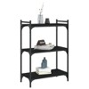 vidaXL Bookcase Storage Bookshelf Display Book Cabinet Black Engineered Wood - Black 23.6" 33.9" - 3 of 4