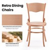 SEVOBAL Office Dining Chair Set of 2 High Back Wooden Chair Accent Chair Sturdy Task Chairs for Banquet Kitchen Living Room, Brown, 18.1"*19.7"*35" - 3 of 4