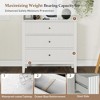 RoyalCraft Modern Fluted Design Dresser with 3 Drawers for Bedroom Storage, White - Chest Organizer Cabinet and Nightstand Furniture Set - 4 of 4