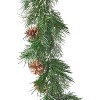 Gulches 2-Pack 9'X10'' Cashmere Snow Bristle Garland - 50 LED Lights with Timer, 160 Tips, Outdoor Holiday Decor - 3 of 4