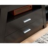 Chic Crate-60 Inch Media Console – Double Drawers w/ Multi-Tier Shelves, Modern Minimalist TV Stand , Tall Multi-Room Furniture - 3 of 4