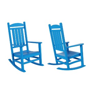 WestinTrends All-Weather Outdoor Patio Poly Classic Porch Rocking Chair (Set of 2) - 1 of 4