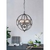 VYNXARIA 4 - Light Matte Black Ornate Metal Ceiling Lights, Hanging Chandelier with Adjustable Chain for Home Spaces - 2 of 4