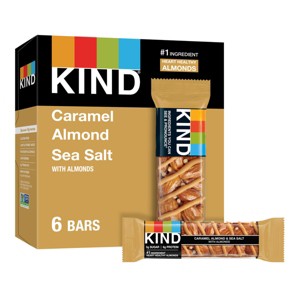 KIND Bars Caramel Almond & Sea Salt Gluten Free Snacks - 6ct - 1 of 4