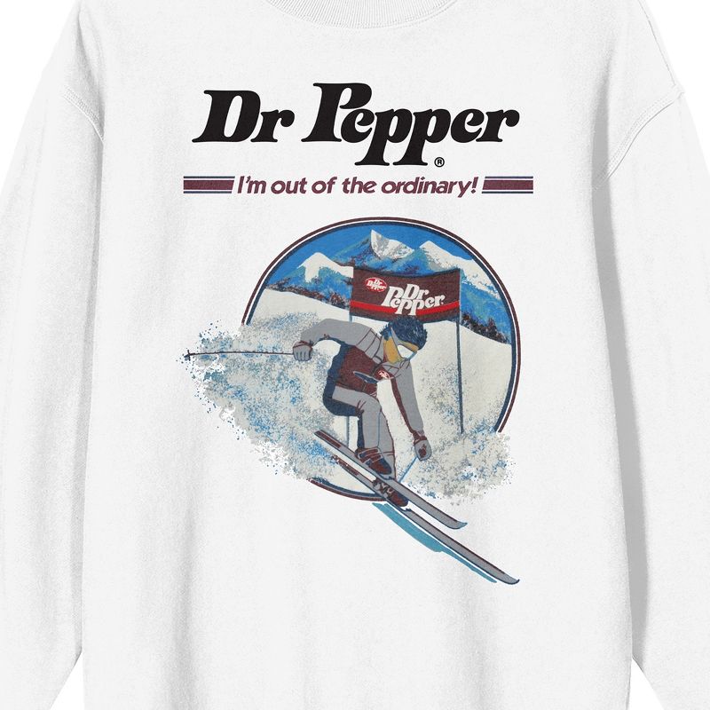 Dr. Pepper I'm Out Of The Ordinary Crew Neck Long Sleeve White Men's Sweatshirt, 2 of 4