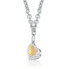Guili Forever Embrace Two-Tone Heart Pendant Necklace – Timeless, Romantic Jewelry, Perfect for a Sentimental Look or Special Gift for Loved Ones - 2 of 2