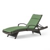 Christopher Knight Home Jessica Outdoor Rattan and Iron Adjustable Chaise Lounge with Cushion - 2 of 4