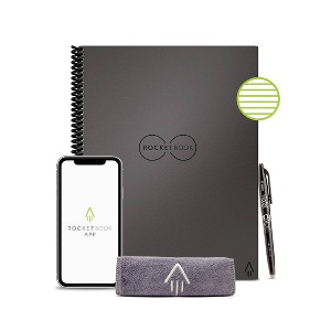 Core Smart Spiral Reusable Notebook Lined 32 Pages 8.5"x11" Letter Size Eco-Friendly Notebook - Rocketbook - 1 of 4