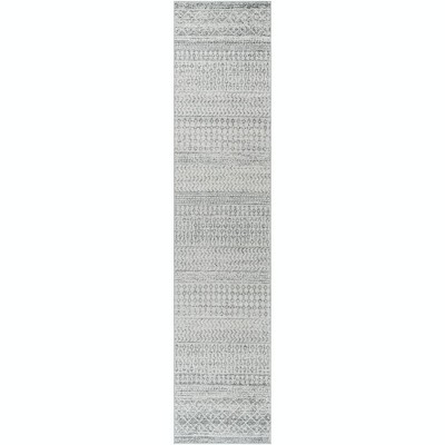 Mark & Day Louise 2'7"x12' Runner Woven Indoor Area Rugs Light Gray/White