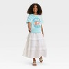 Girls' Smurfs Boxy Short Sleeve Graphic T-Shirt - Blue - 4 of 4