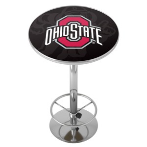 Ohio State University Bar Table with Footrest by Trademark Gameroom - 1 of 4
