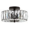 11.5" Crystalline Semi-Flush Mount Pendant Clear - River of Goods: Oil-Rubbed Bronze, Crystal Panels - 2 of 4