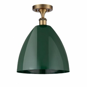 Plymouth Dome - 1 Light Semi-Flush Mount In Industrial Style-14.75 Inches Tall and 12 Inches Wide - 1 of 1