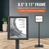 VEVOR Pedestal Sign Holder, 8.5 x 11 Inch Vertical and Horizontal Adjustable Poster Stand, Heavy-Duty Floor Standing Sign Holder, Black - 3 of 4