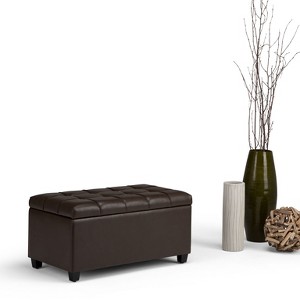 NicBex Faux Leather Storage Ottoman Bench,Storage Ottoman with Tufted Diamond Detail,Modern Storage Bench for Living Room,Bedroom - 1 of 4