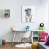 Stupell Industries Adorable Monochrome T-Rex Dinosaur Blue Glasses Illustration Canvas Art, 30" x 40" - 3 of 4