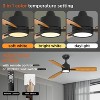 TALOYA 52 in. Black Ceiling Fan with Light and Remote, Reversible Quiet DC Motor for Bedroom Dining Living Room - 4 of 4