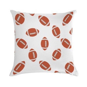 American Football Pillow Covers 18x18 Decorative Throw Pillows Soft Square Cushion Covers for Couch Sofa Bedroom - 1 of 1