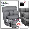 Folding Sofa Bed with USB, Convertible Sleeper Chair with 5-Position Adjustable Back, Small Comfy Couch for Bedroom, Apartment, Dorm – Grey - 3 of 4