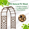 VINGLI Wooden Garden Arbor, Wedding Arch, 7ft Arch Backdrop Stand for Ceremony, Wood Trellis for Garden Backyard, Lawn - 4 of 4