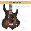 Glarry Cool Burning Fire Style Electric Guitar Christmas gift for Beginner Guitar Lover with Accessories Pack - 3 of 4