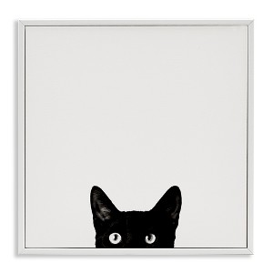Stupell Industries Black Cat Peeking From Below, 12" x 12" - 1 of 4