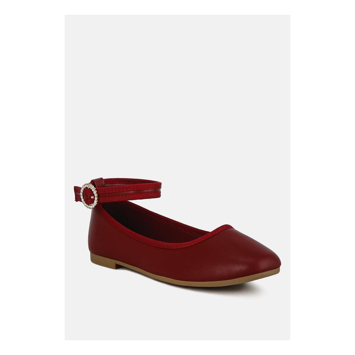 Обувь London Rag Womens Danseur Ankle Strap Detail Ballet Flats 8 — фото 3