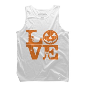 Men's Design By Humans Halloween Love Night Creepy Cute Fun By RedBirdLS Tank Top - 1 of 3