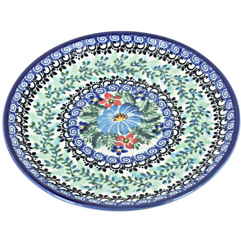 Blue Rose Polish Pottery Blue Buttercup Dessert Plate : Target