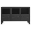 VidaXL Industrial Sideboard Anthracite 41.3"x13.8"x24.4" Metal and Glass - 3 of 4