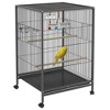 Akoasm 55 Inch Metal Parakeets Budgies Bird Cage & Bird House With Stainless Steel Bowls, Removable Tray-Gray - 3 of 4