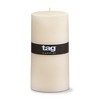 tagltd Chapel 3X6 Ivory Pillar Paraffin Wax Candle Unscented Drip-Free Long Burning 85 Hours For Home Decor Wedding Parties Set of 3 - 3 of 4