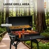 ORRD 30" Portable Charcoal Grill with Adjustable Heat Control, 2 Wheels & Storage Shelves for Outdoor BBQ Picnic - 3 of 4
