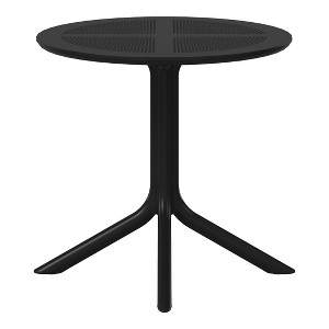 WestinTrends Playa 31.5" Round Plastic Outdoor Patio Dining Table for 4, Black - 1 of 4