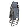 Lafuma Zen Edition Adjustable Relaxation Chair, Batyline Iso Fabric, Multi-Position Armchair with Cup Holder, Sunshade and Protective Cover, Grey - 4 of 4