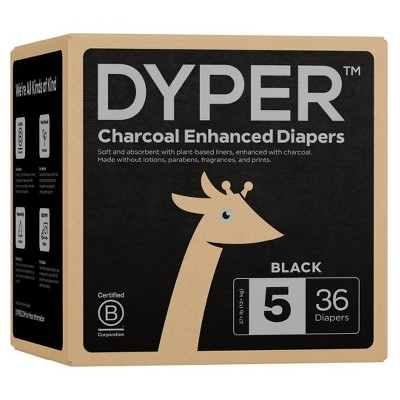 Image of DYPER Charcoal Enhanced Diapers - Size 5 - 36ct