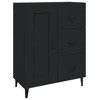 vidaXL Sideboard Black 27.4"x13.4"x35.4" Engineered Wood - 2 of 4