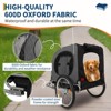 Dog Bike Trailer for Medium & Large Dogs - 2 in 1 Convertible Jogger Stroller with Universal Hitch, Waterproof Canopy & Safety Flag - 3 of 4