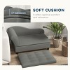 LAOTIES 30" Dog Sofa with Storage,Tufted Pet Couch Bed with Backrest for Small And Medium Dogs - 4 of 4