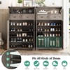 6-Tier Shoe Storage Cabinet with Drawers & Adjustable Shelves, Wood Shoe Rack Organizer, Grey - 4 of 4