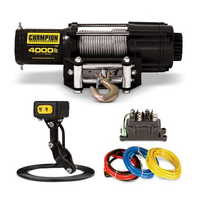 Champion CPE-WN-14001Heavy Duty Complete Setup ATV/UTV 4000-Pounds Winch Kit with Mini-Rocker